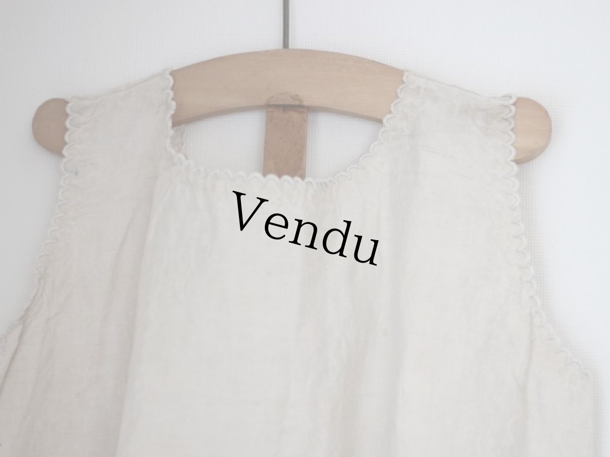 画像9: フレンチアンティークリネンワンピース (9)