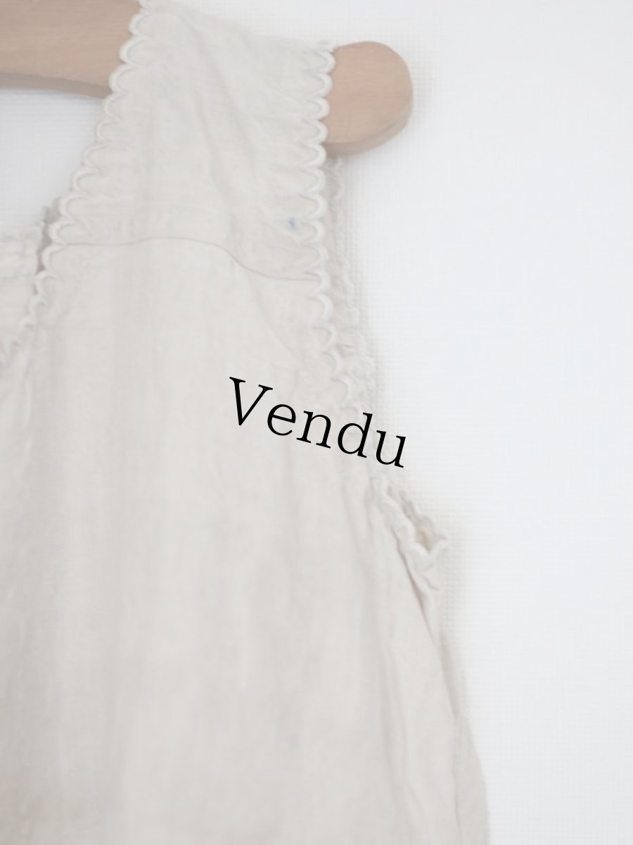 画像4: フレンチアンティークリネンワンピース (4)