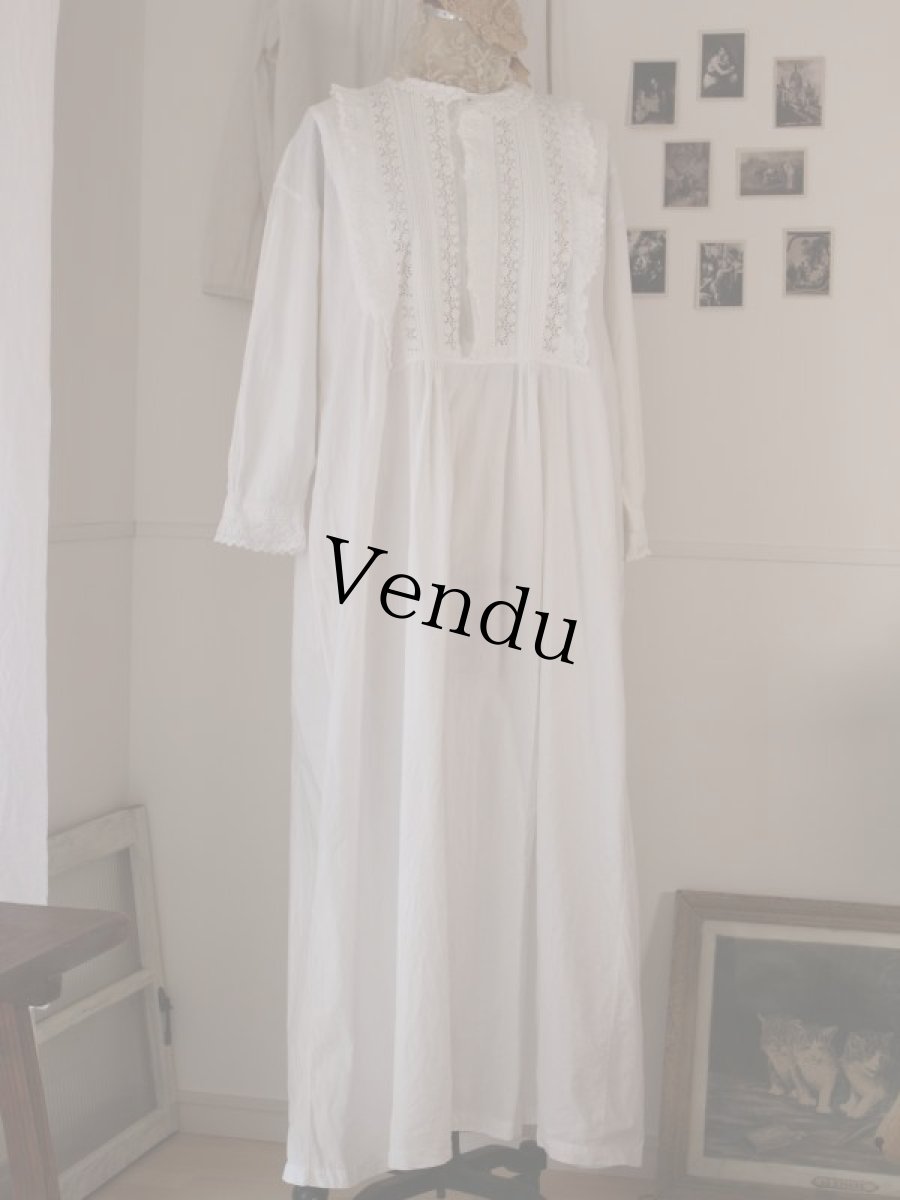 画像2: フレンチアンティークワンピース (2)