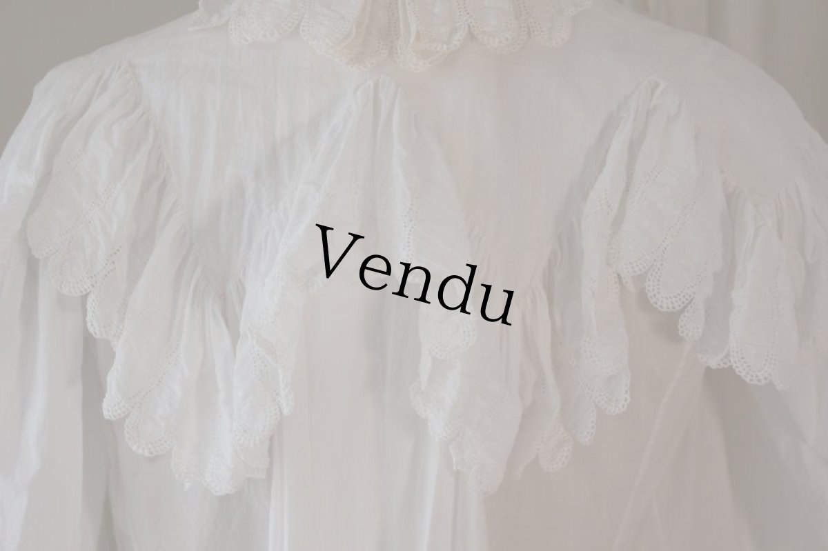 画像7: フレンチアンティーク前開きワンピース (7)