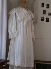 画像1: フレンチアンティーク前開きワンピース (1)