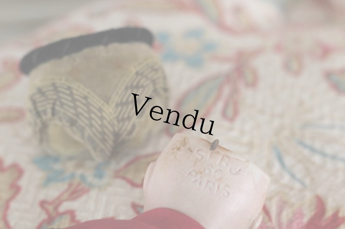 画像16: FRANCE SFBJ 赤と黒のドレスの少女/Sleep eye (16)