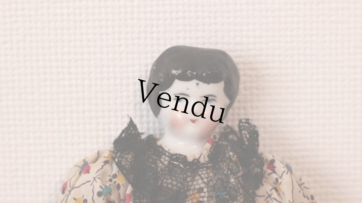 画像2: フラットヘッドのクラッシックチャイナヘッドドール (2)