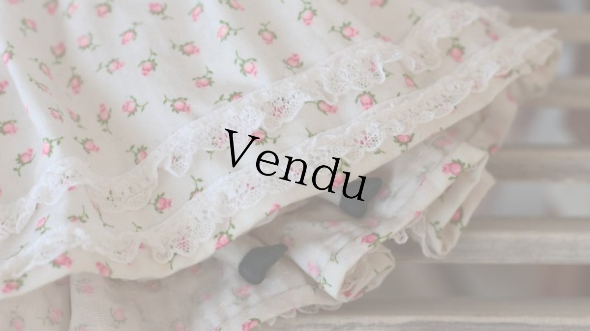 画像6: 小花ドレスのチャイナヘッドドール (6)