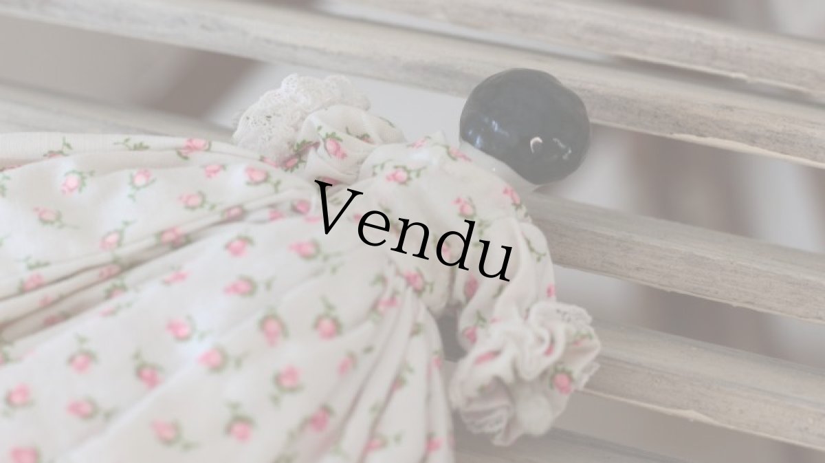 画像10: 小花ドレスのチャイナヘッドドール (10)