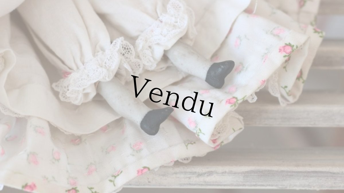 画像9: 小花ドレスのチャイナヘッドドール (9)