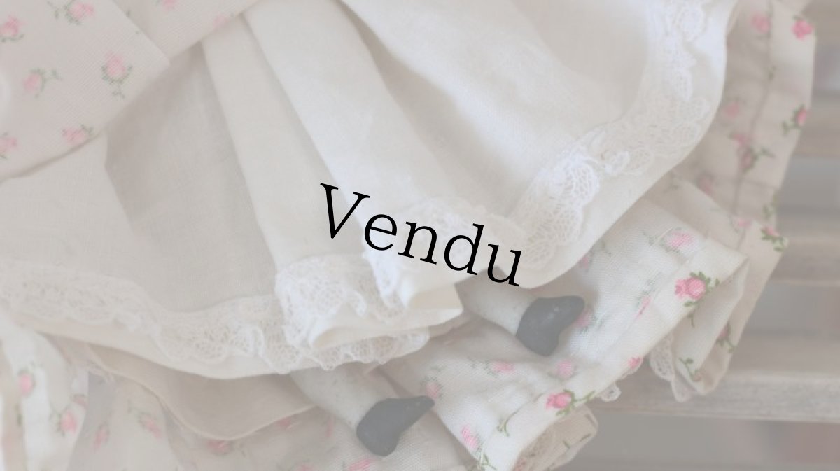 画像7: 小花ドレスのチャイナヘッドドール (7)