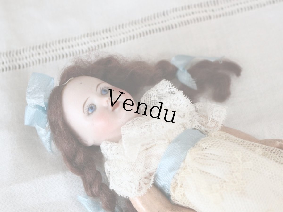 画像10: SFBJ PARIS/水色リボンのビスクドール//--sale-- (10)