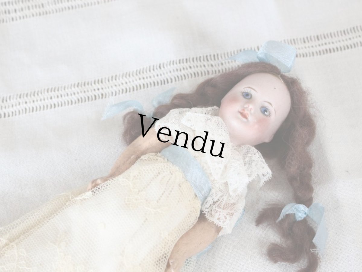 画像9: SFBJ PARIS/水色リボンのビスクドール//--sale-- (9)