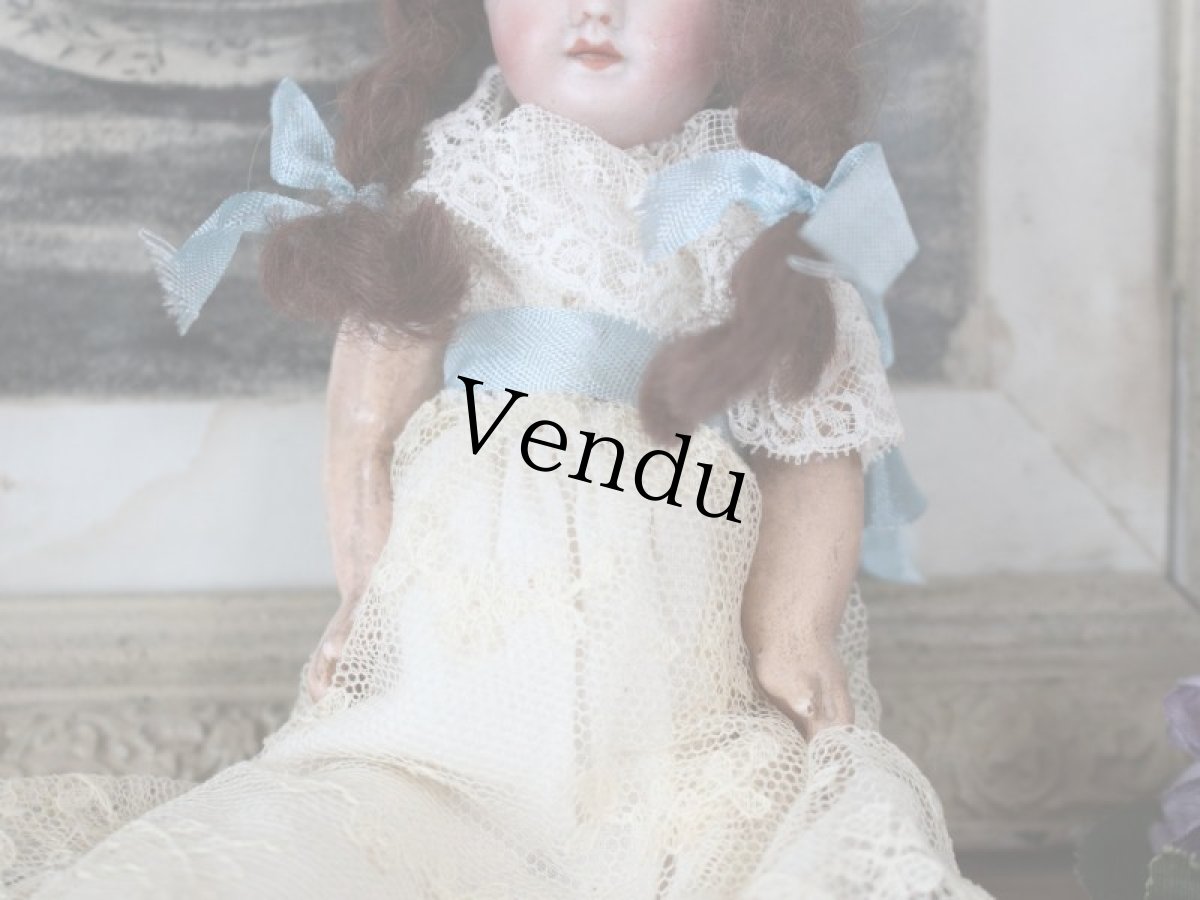 画像4: SFBJ PARIS/水色リボンのビスクドール//--sale-- (4)