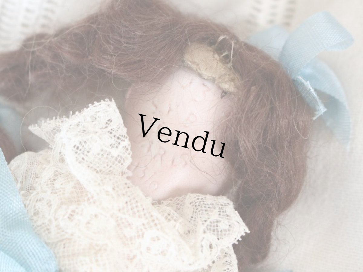 画像7: SFBJ PARIS/水色リボンのビスクドール//--sale-- (7)