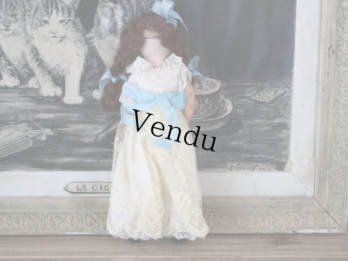 画像6: SFBJ PARIS/水色リボンのビスクドール//--sale-- (6)