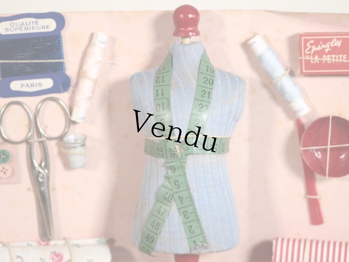 画像8: アンティークドールハウス Parisトルソー＆ソーイングセット/France (8)