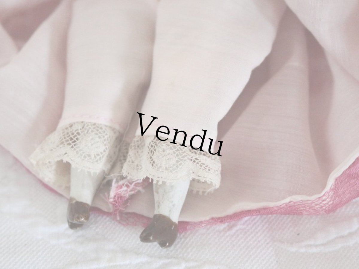 画像5: China Head Doll ピンクドレス 6.5in (5)