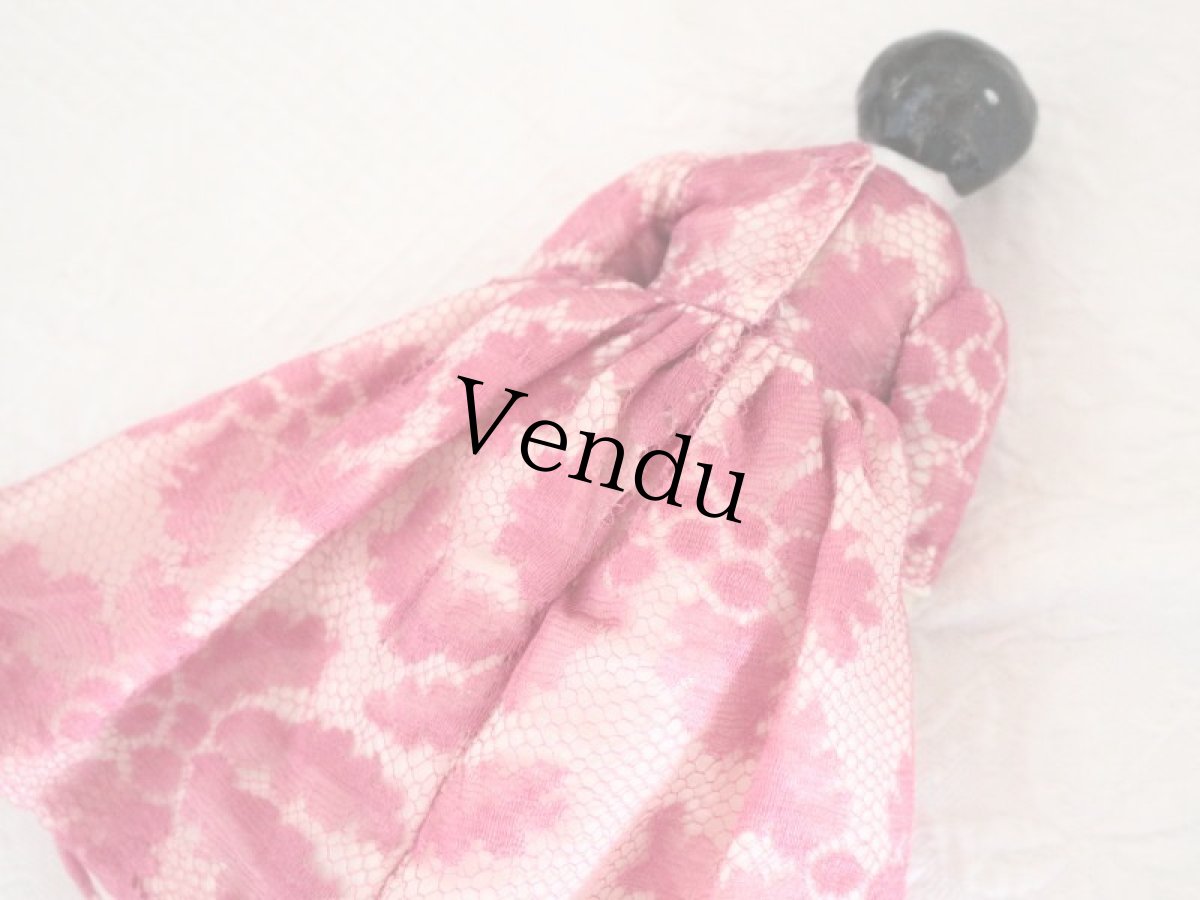 画像6: China Head Doll ピンクドレス 6.5in (6)