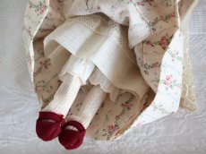 画像7: 花柄スカートのWooden Peg Doll/ワケあり/11.5in (7)