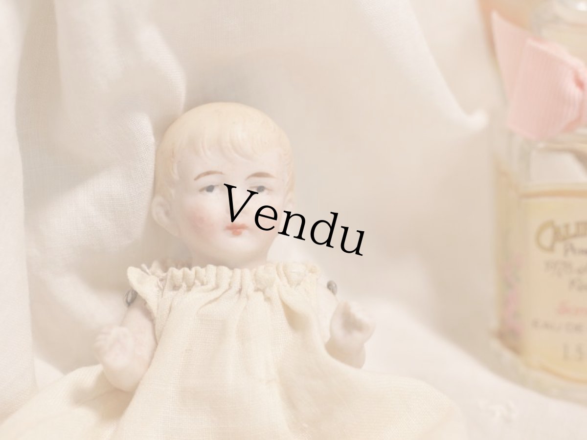 画像2: ブロンドショートヘアのビスクドール 3.5in/Hertwig (2)