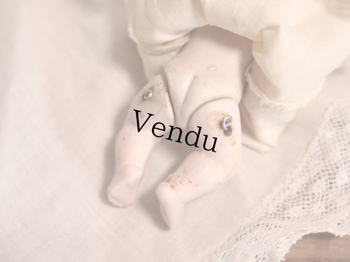 画像7: ブロンドショートヘアのビスクドール 3.5in/Hertwig (7)