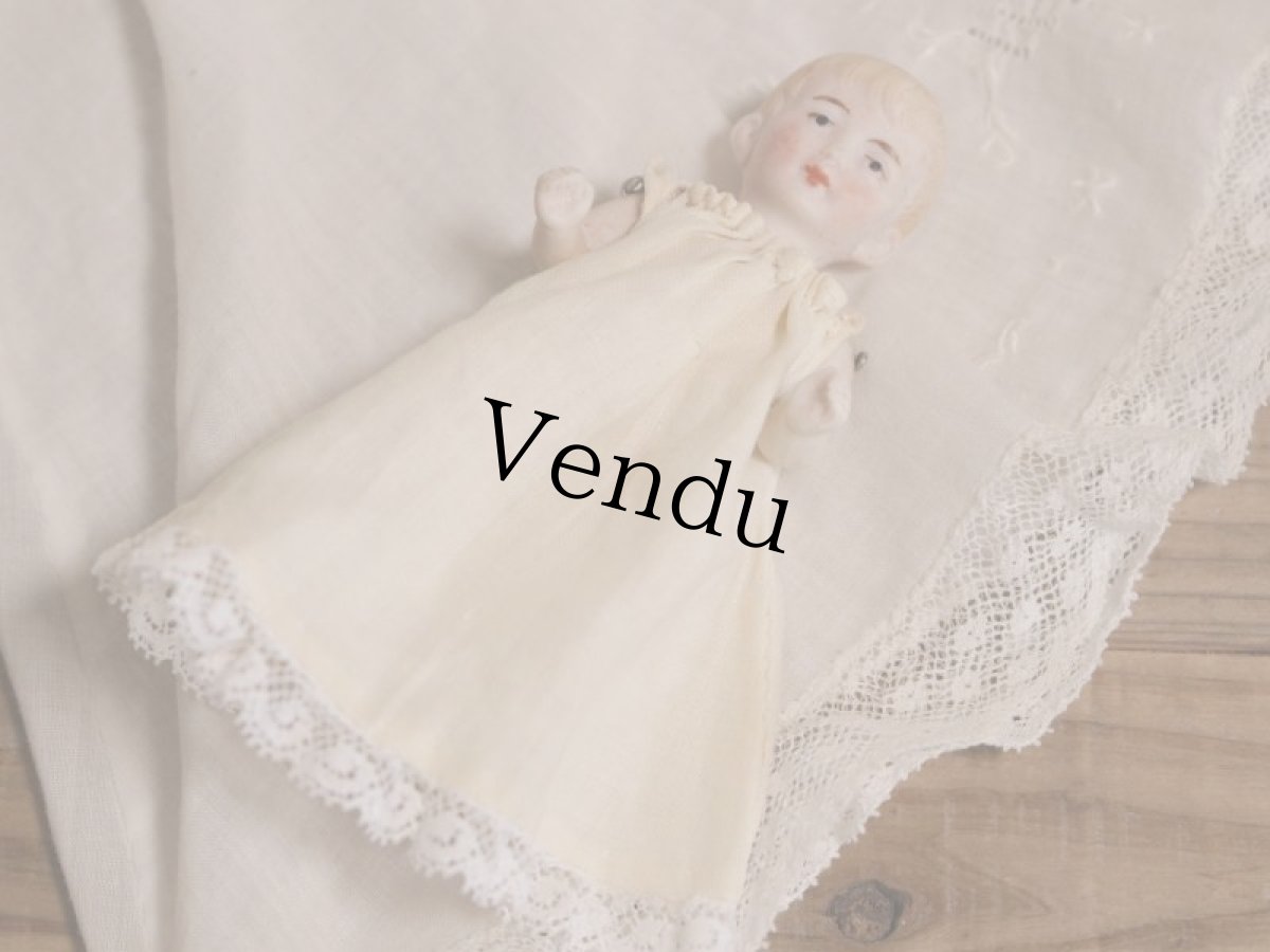 画像8: ブロンドショートヘアのビスクドール 3.5in/Hertwig (8)