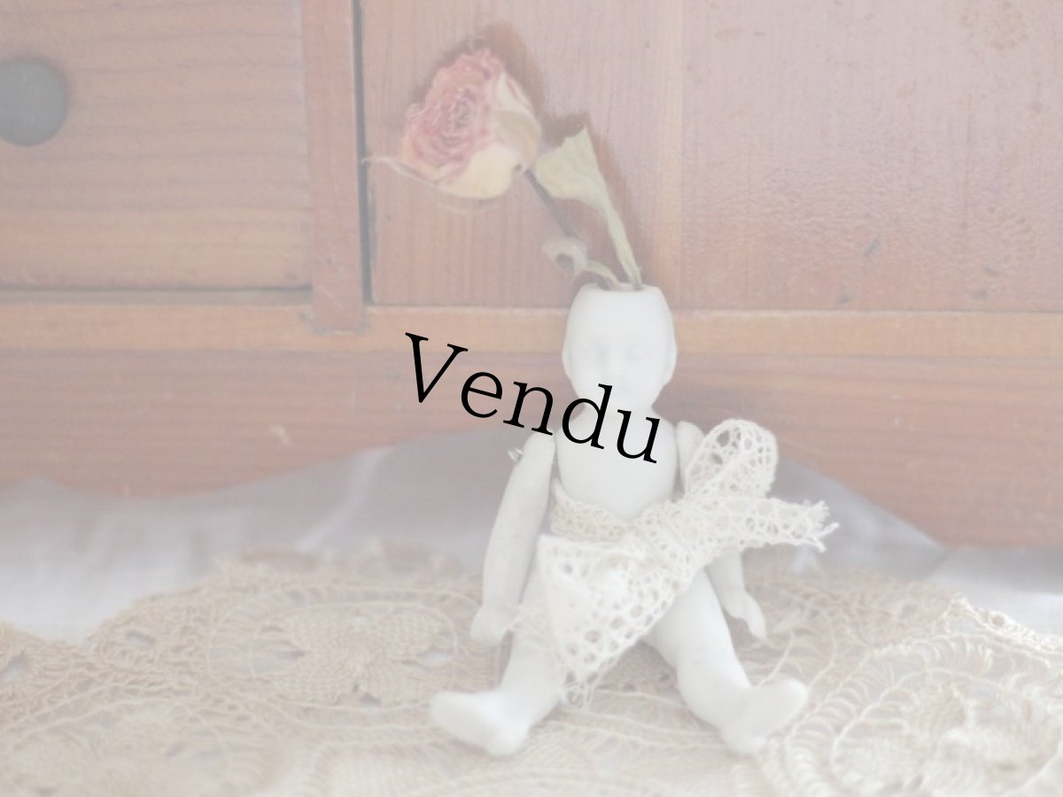 画像5: White Bisque Doll 3.5in/Germany (5)