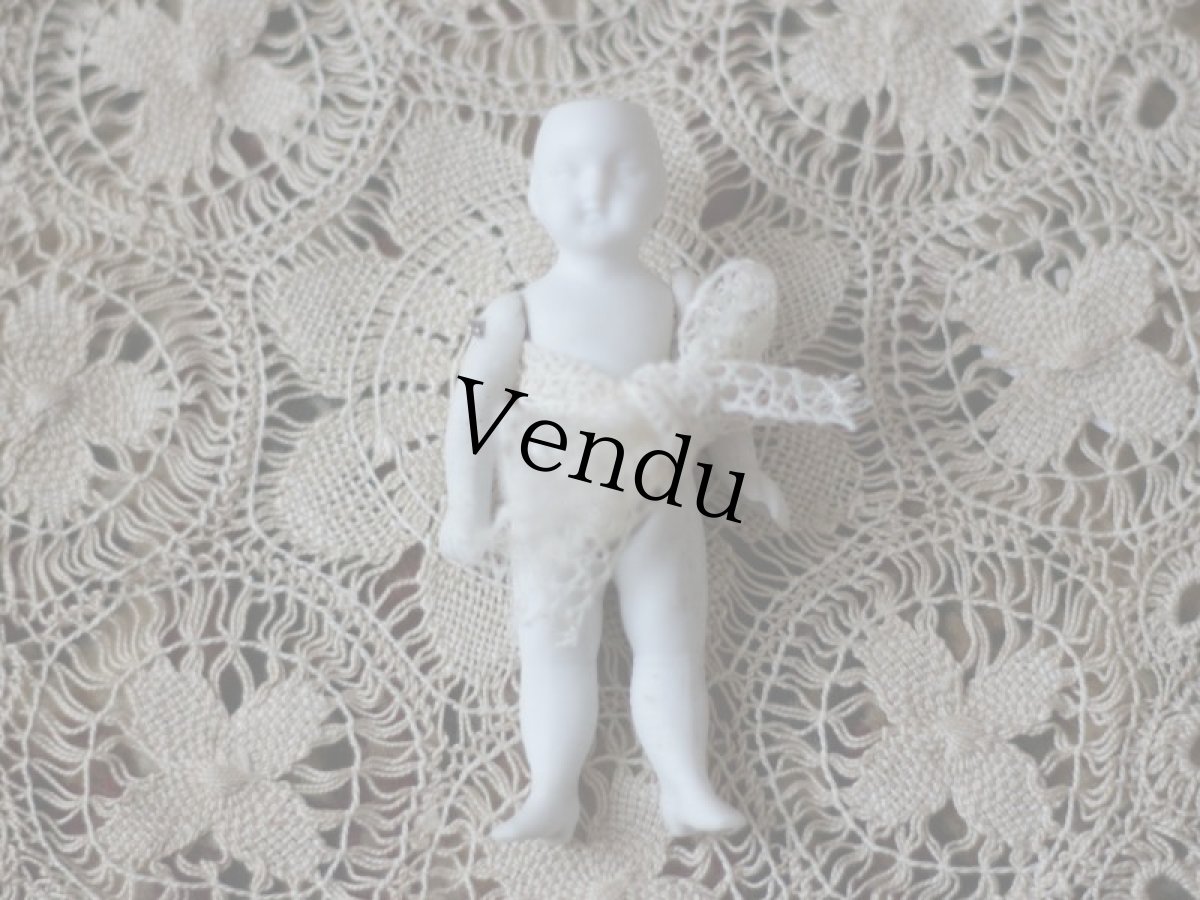 画像2: White Bisque Doll 3.5in/Germany (2)