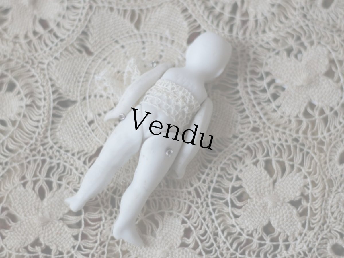 画像4: White Bisque Doll 3.5in/Germany (4)