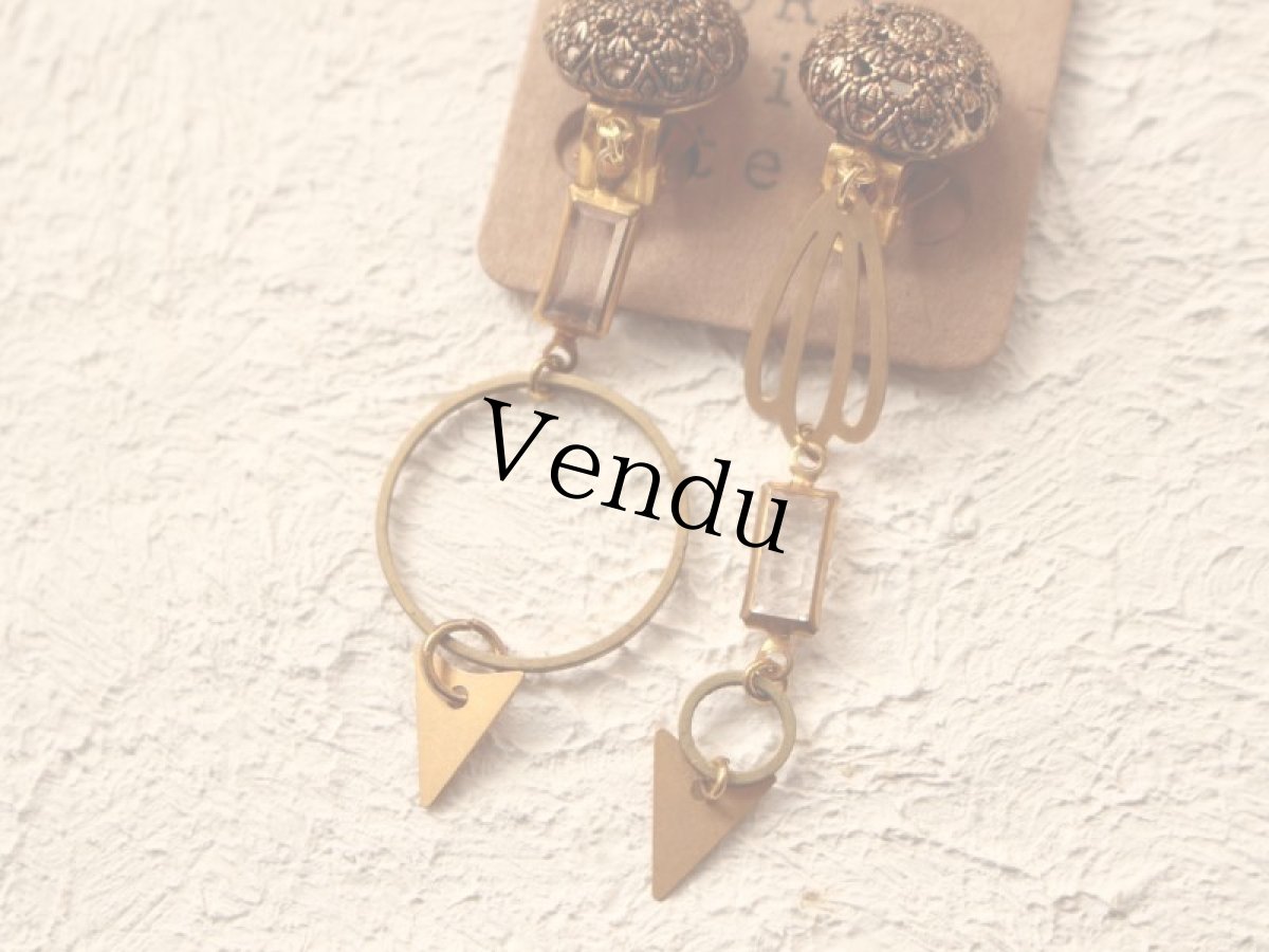 画像5: bRigitte:イヤリング KB17B/フランスヴィンテージ (5)