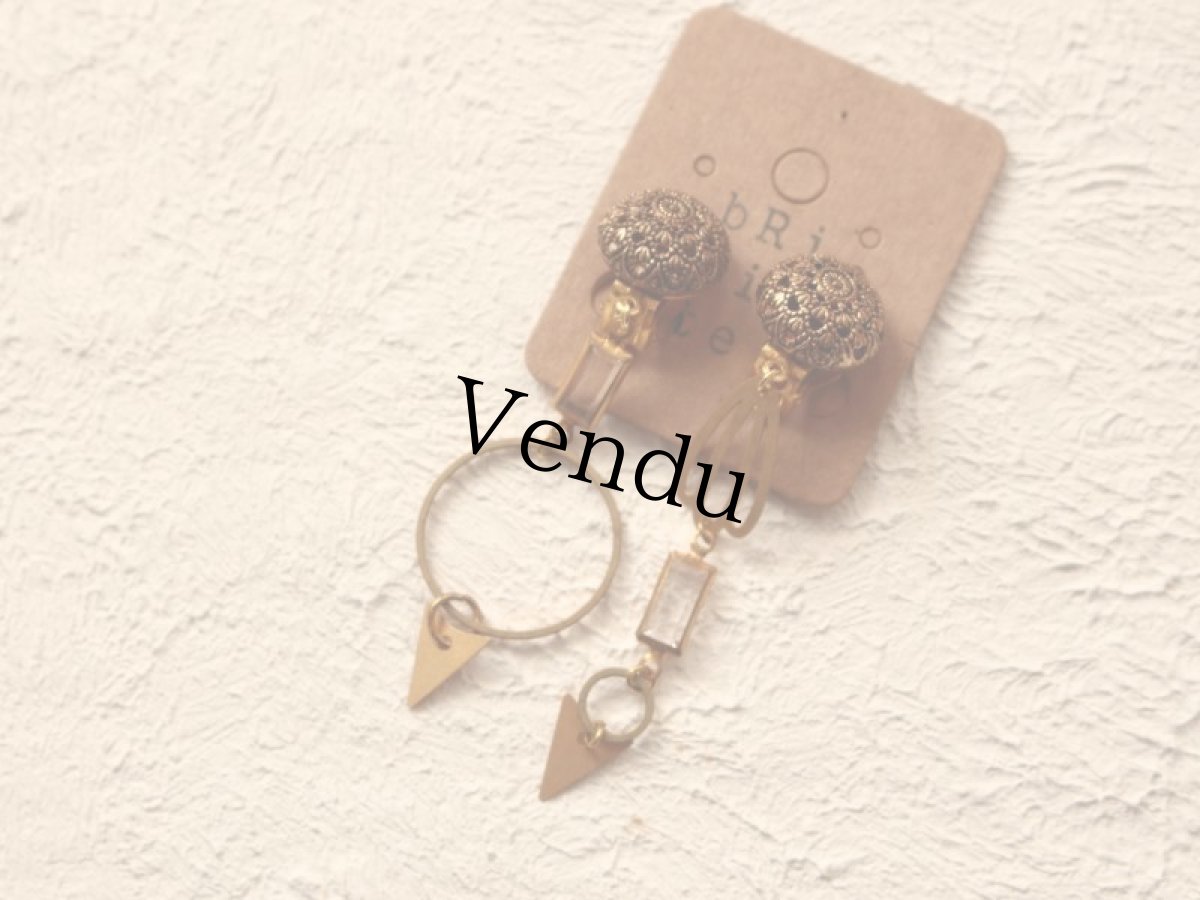 画像3: bRigitte:イヤリング KB17B/フランスヴィンテージ (3)