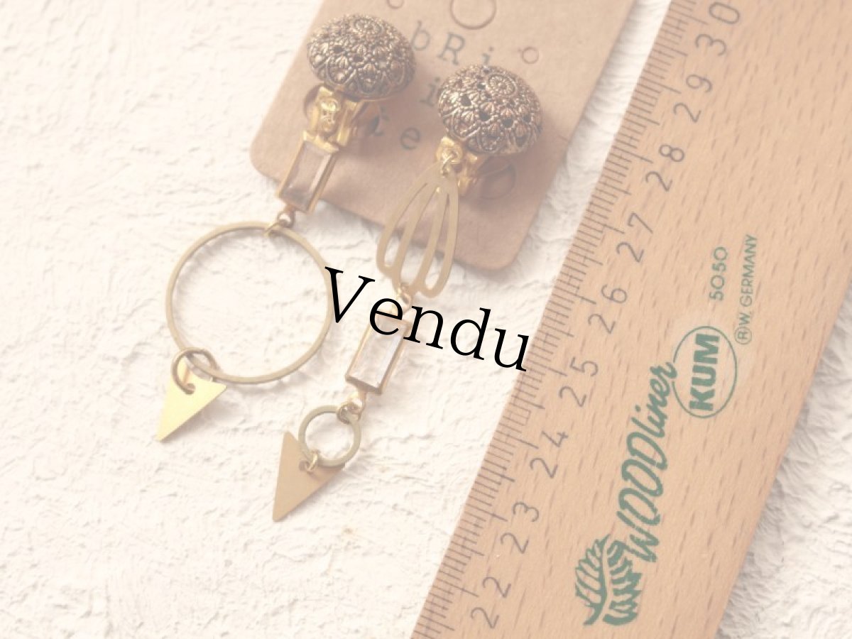 画像6: bRigitte:イヤリング KB17B/フランスヴィンテージ (6)