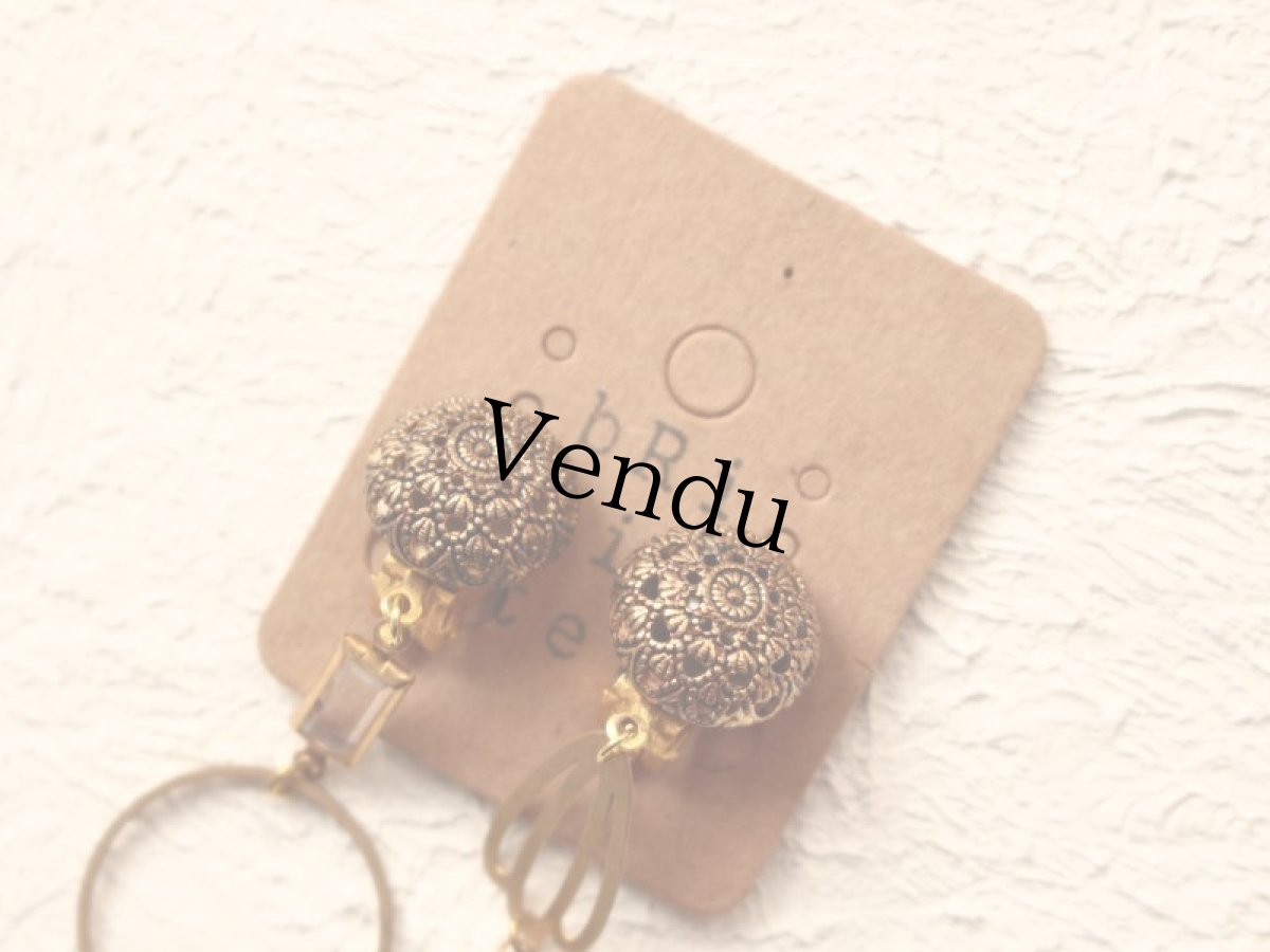 画像4: bRigitte:イヤリング KB17B/フランスヴィンテージ (4)