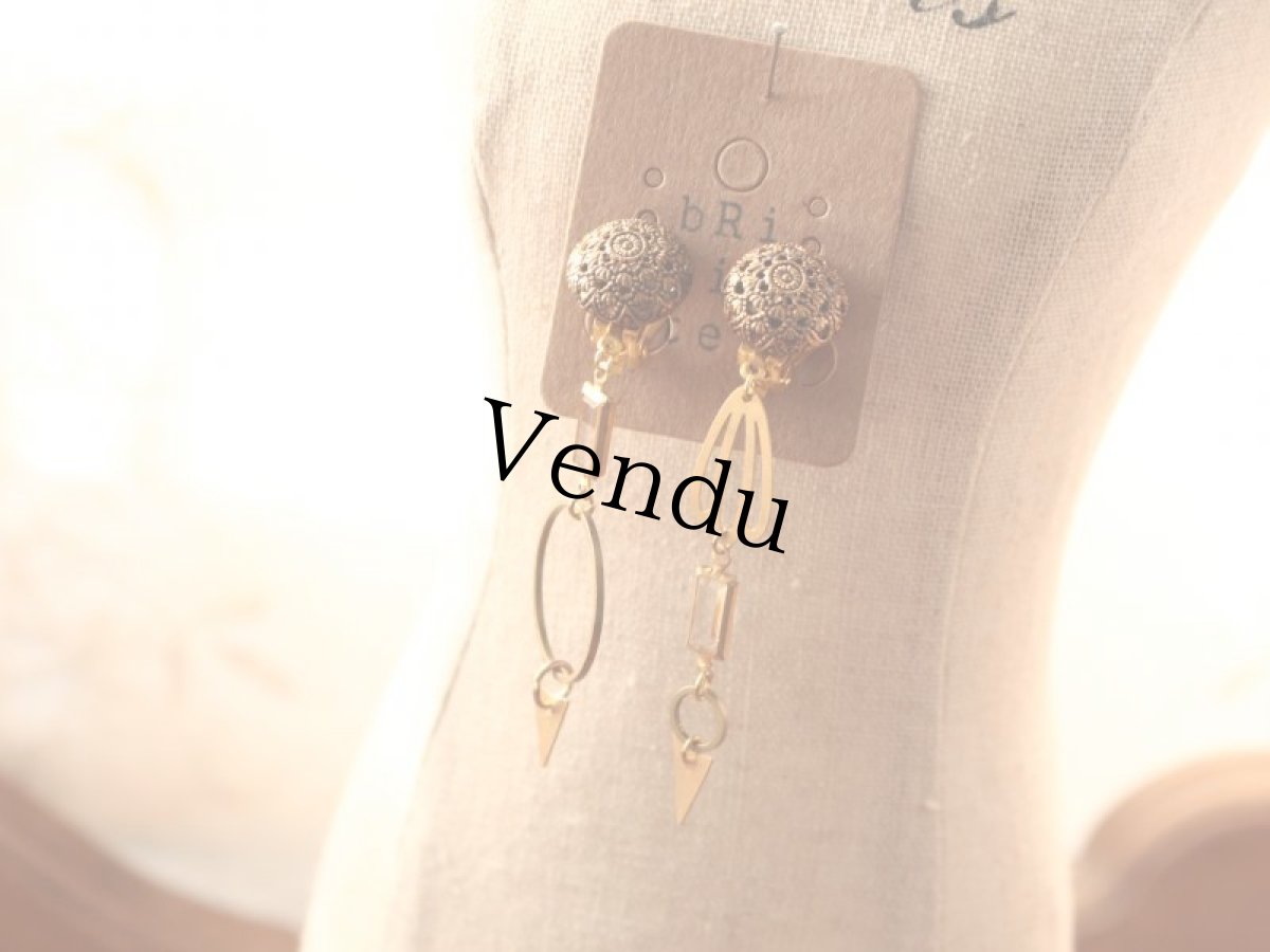 画像2: bRigitte:イヤリング KB17B/フランスヴィンテージ (2)