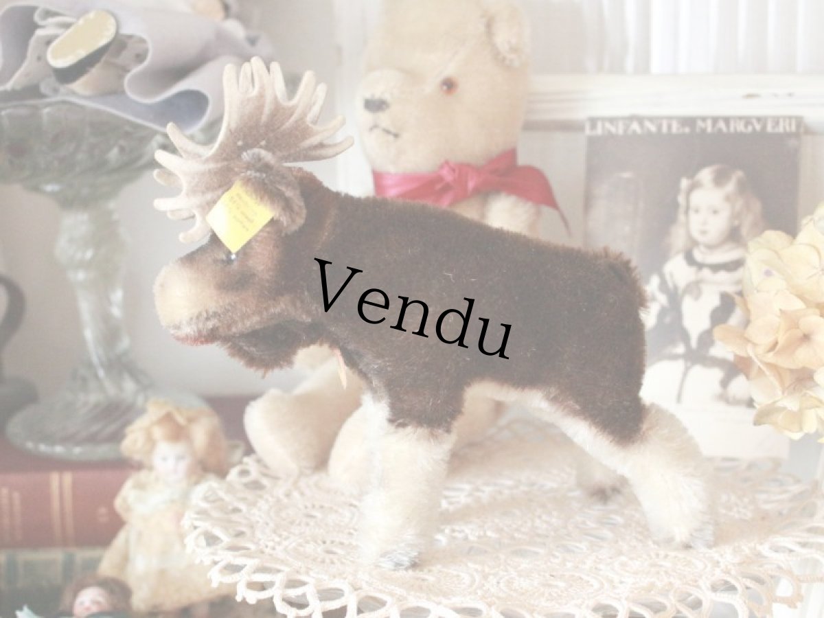 画像8: RARE!! RARE!! RARE!! Antique Steiff Moosy moose ヘラジカ/ 蚤の市 (8)