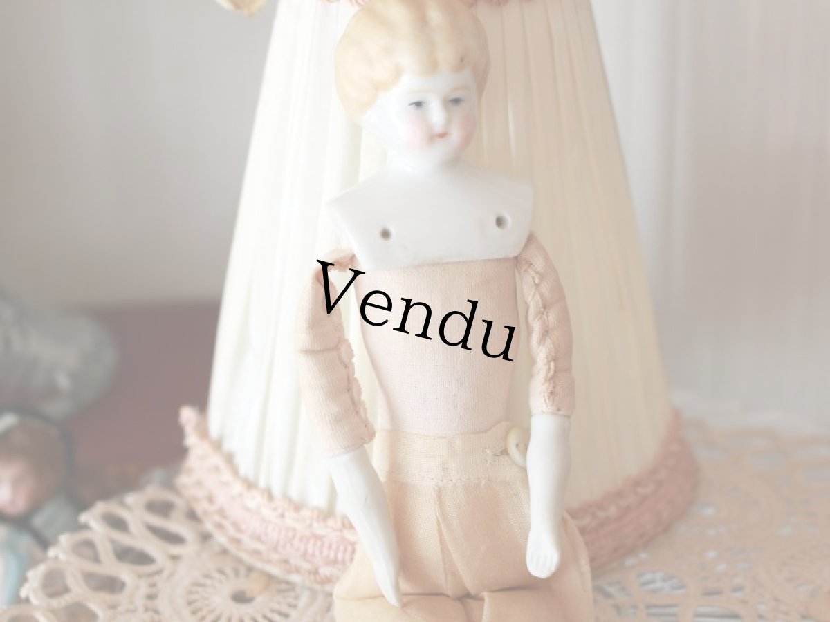 画像5: China Head Doll 9in /薔薇のドレス (5)