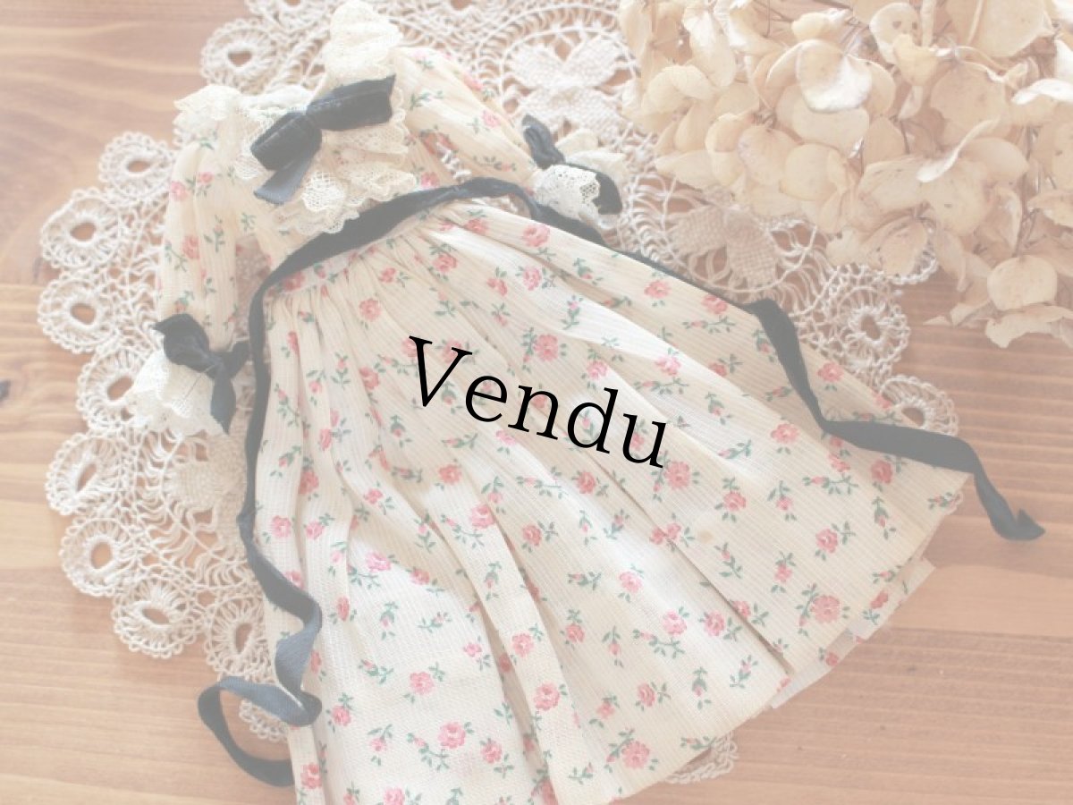 画像8: China Head Doll 9in /薔薇のドレス (8)