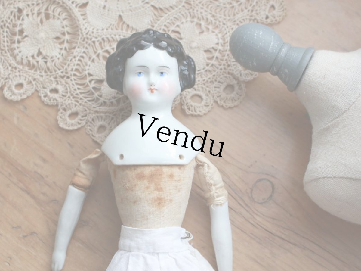 画像6: RARE! China Head Doll 10 1/2 in /クラシックスタイルヘッド (6)