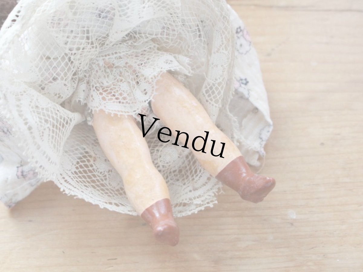 画像7: SFBJ PARIS 水色リボンの子/双子のミニョネット 4 3/4in / France (7)