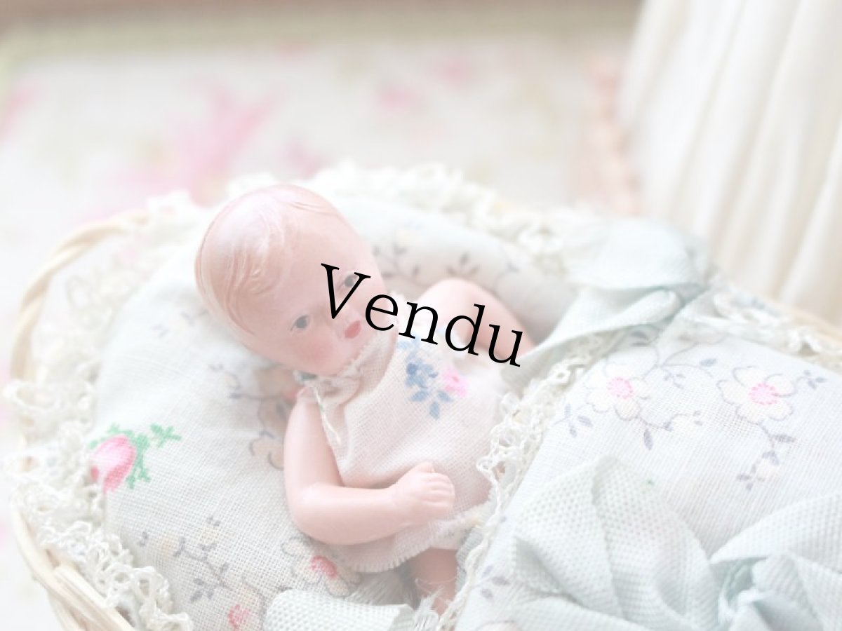 画像2: セルロイドベビー パニエベッドセット /Germany (2)