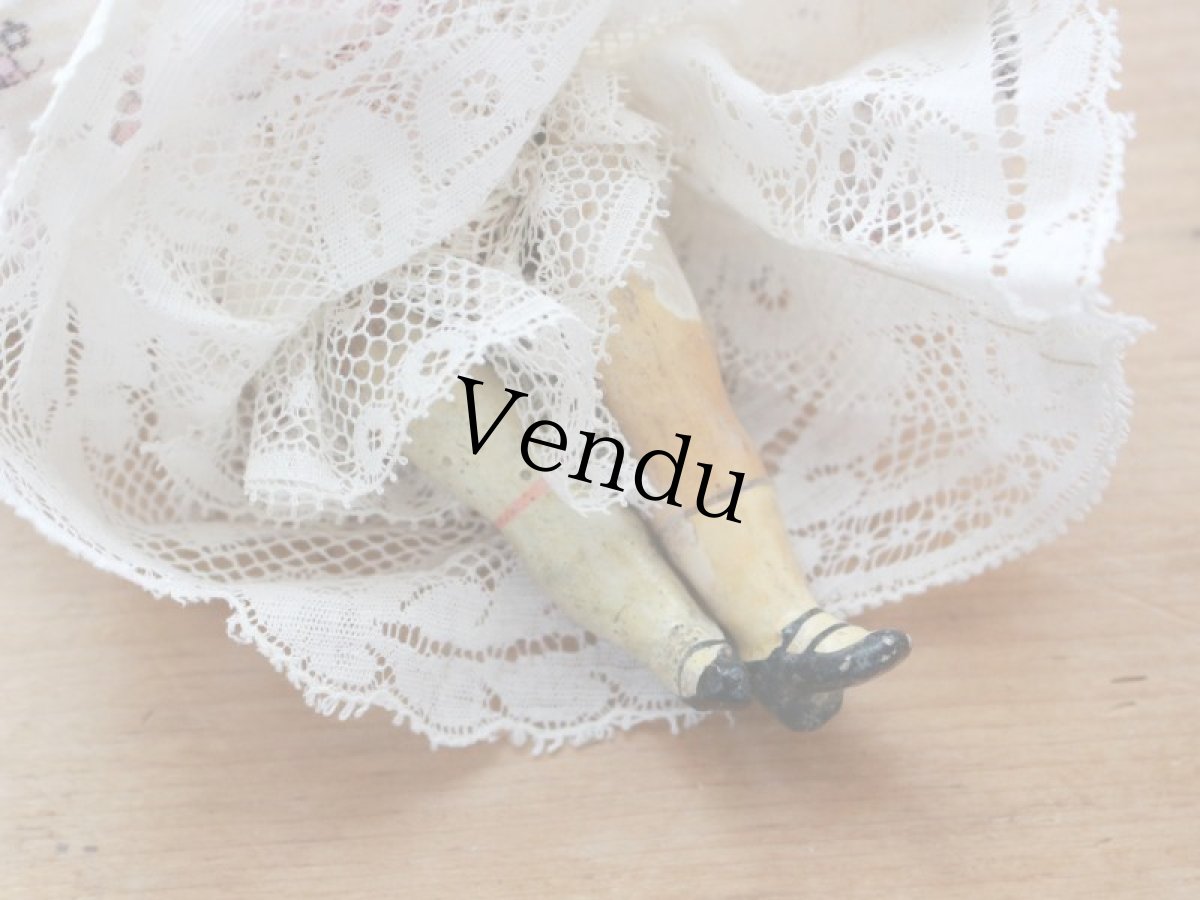 画像11: SFBJ PARIS 赤リボンの子/双子のミニョネット 4 3/4in / France (11)