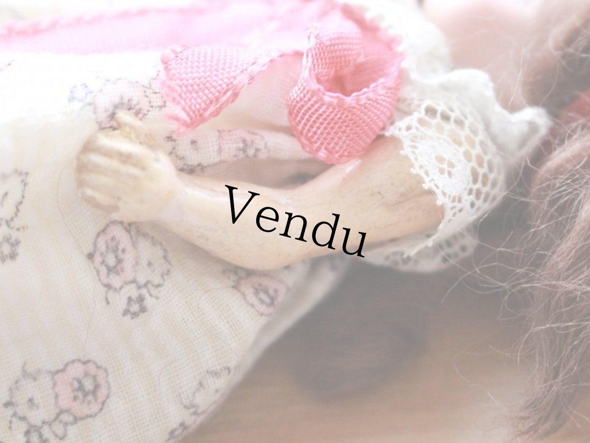 画像9: SFBJ PARIS 赤リボンの子/双子のミニョネット 4 3/4in / France (9)