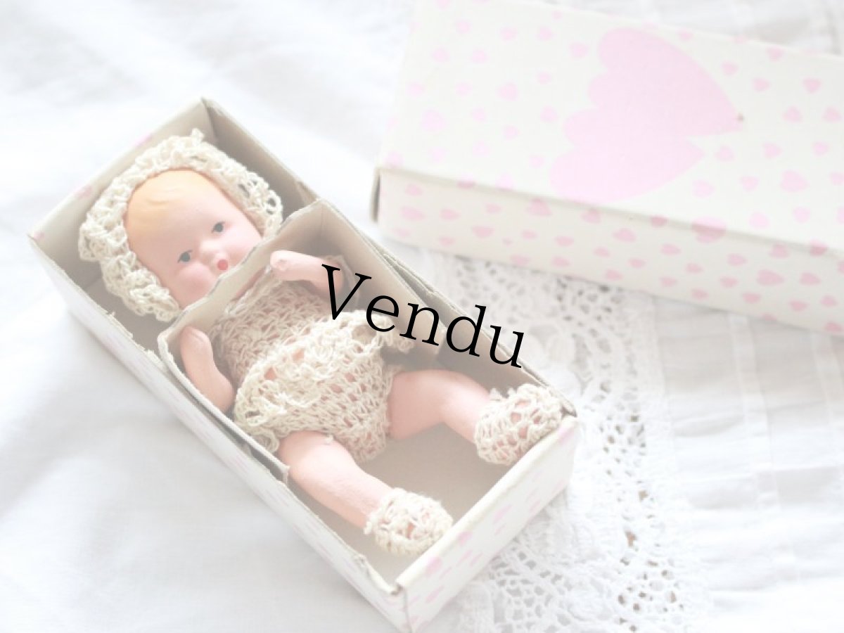 画像11: Nancy Ann Storybook Baby K&H Bisque Doll/Wood Cradle/Original Box/RARE Pamphlet /A (11)