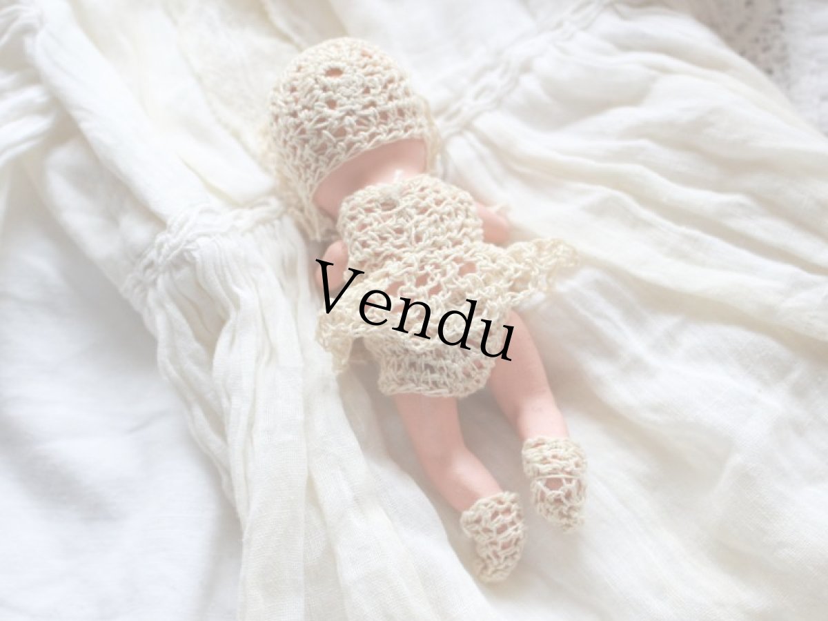 画像8: Nancy Ann Storybook Baby K&H Bisque Doll/Wood Cradle/Original Box/RARE Pamphlet /A (8)