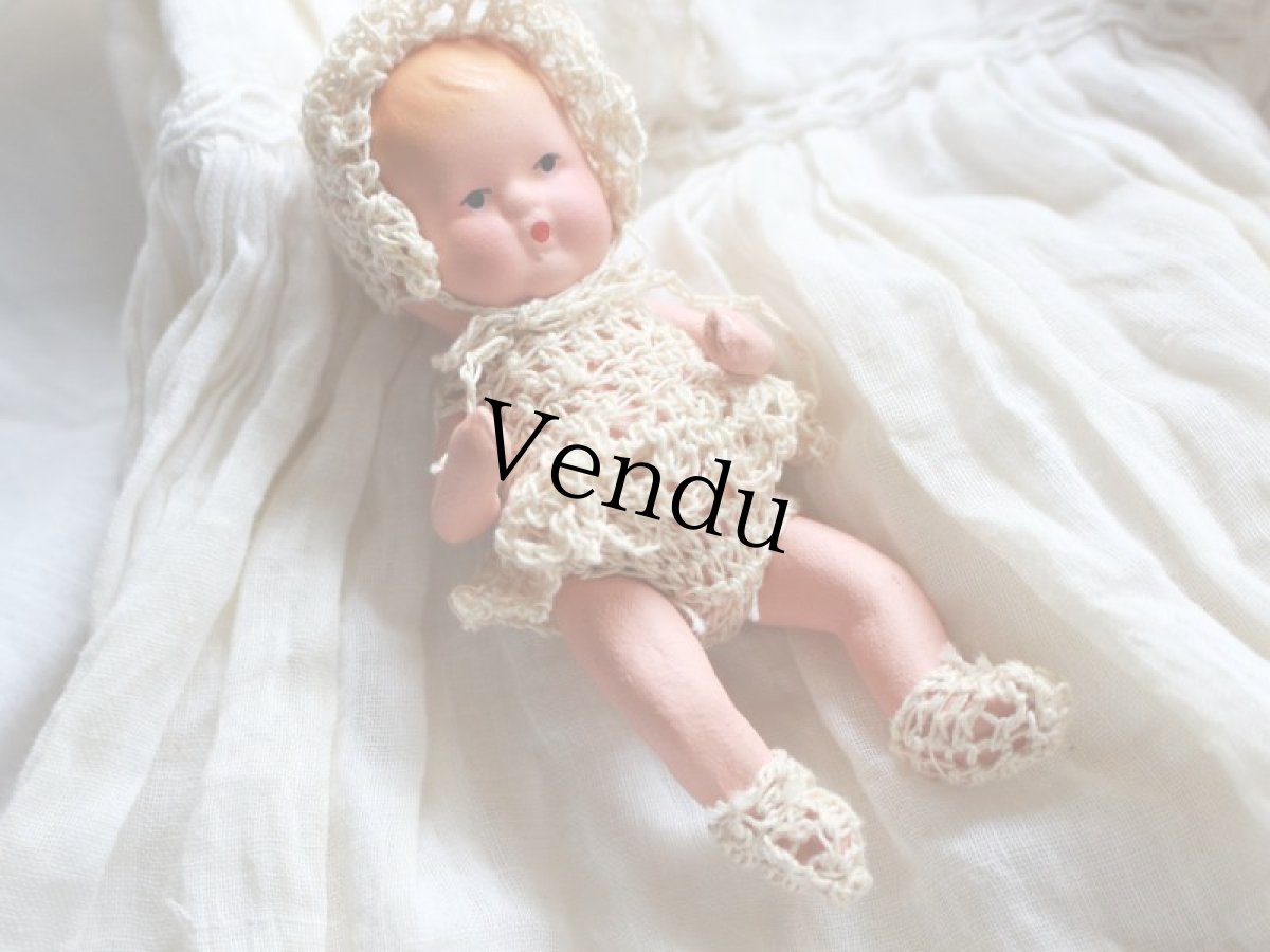 画像4: Nancy Ann Storybook Baby K&H Bisque Doll/Wood Cradle/Original Box/RARE Pamphlet /A (4)