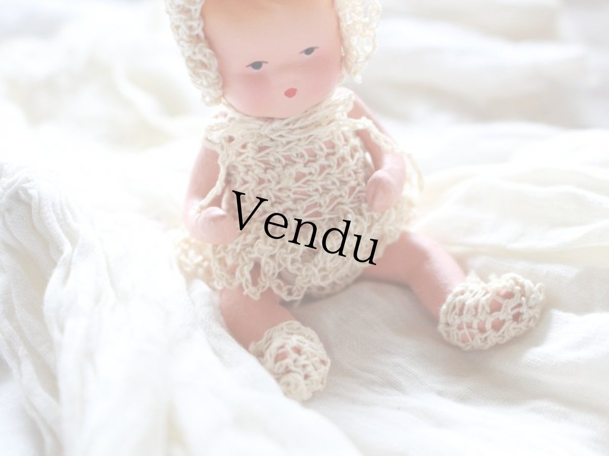 画像6: Nancy Ann Storybook Baby K&H Bisque Doll/Wood Cradle/Original Box/RARE Pamphlet /A (6)