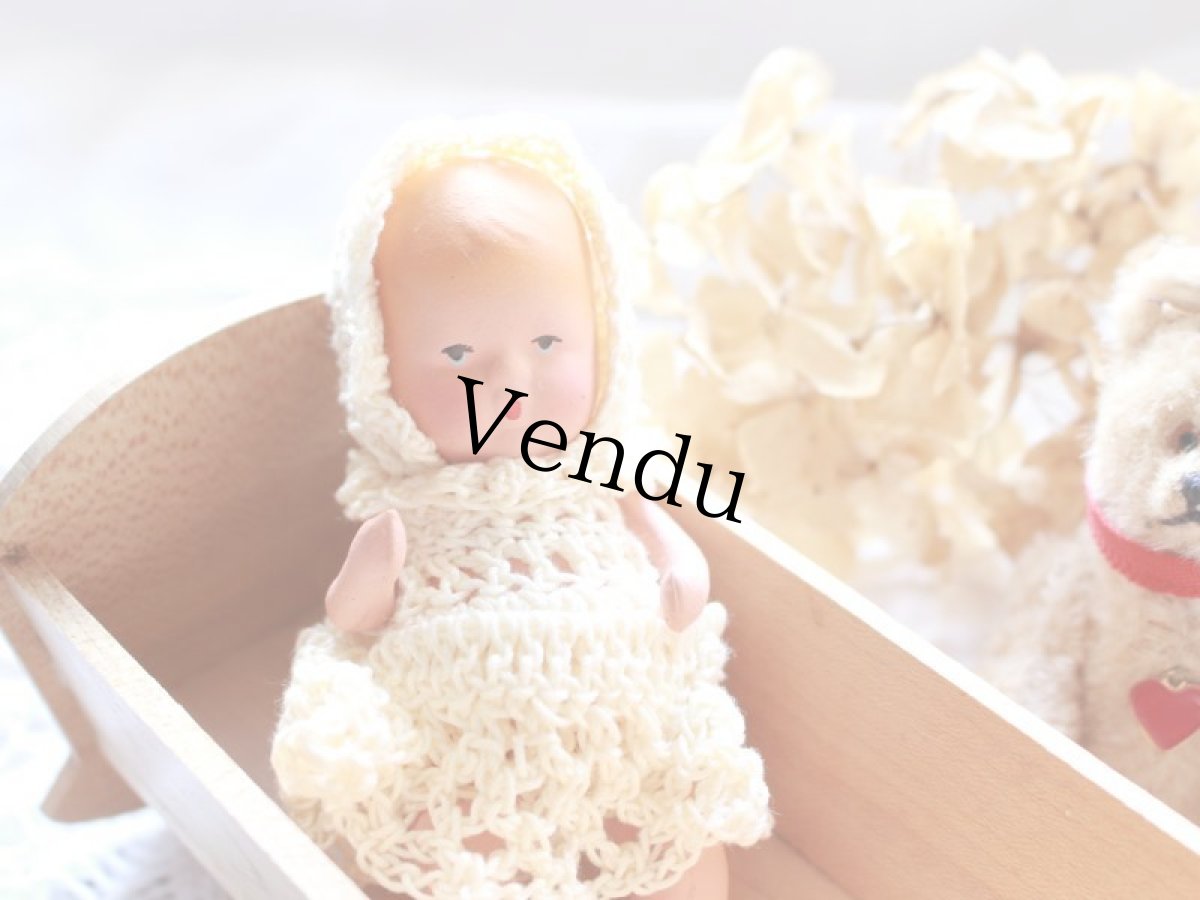 画像2: Nancy Ann Storybook Baby K&H Bisque Doll/Wood Cradle/Original Box/RARE Pamphlet /B (2)