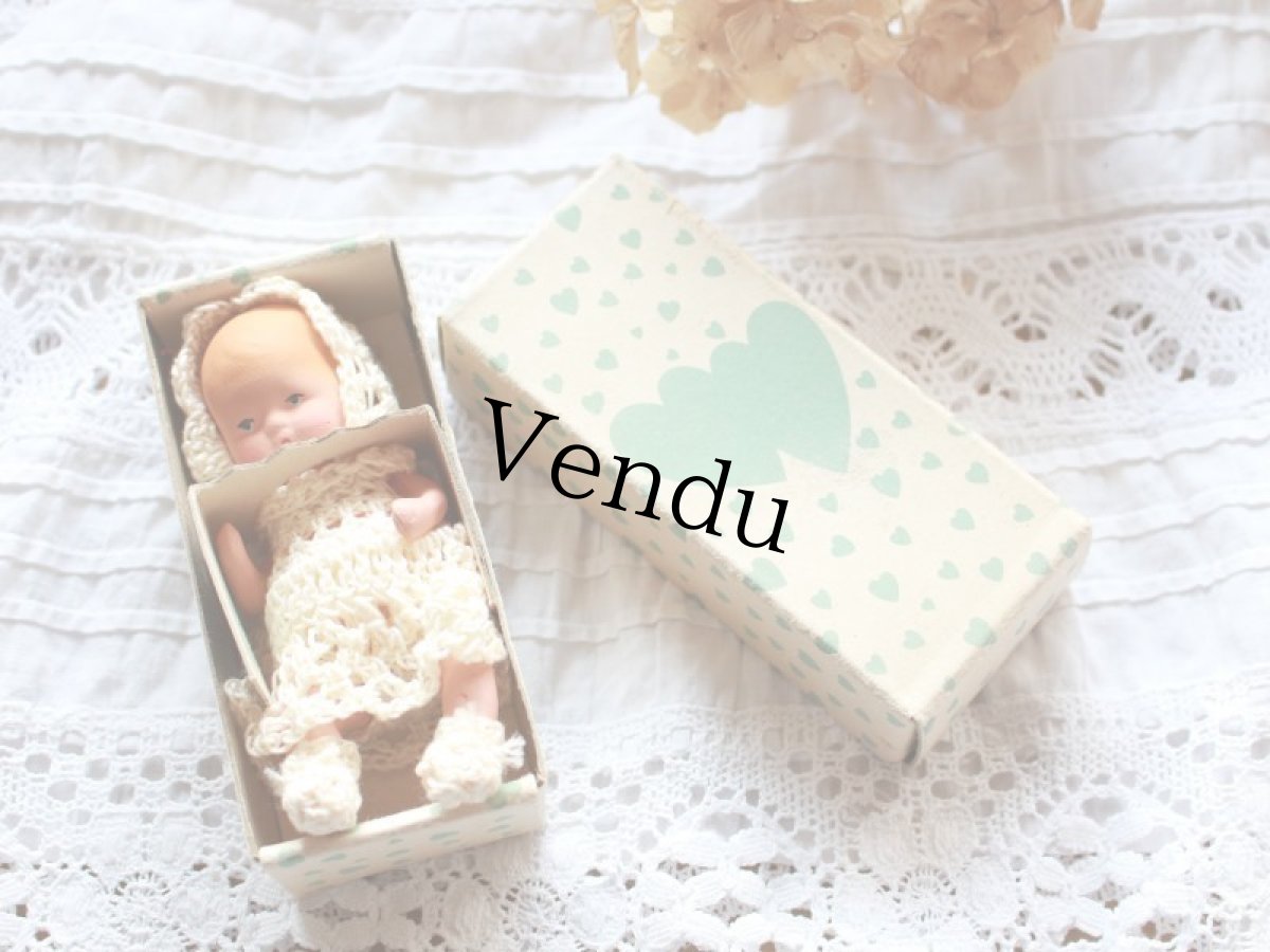 画像6: Nancy Ann Storybook Baby K&H Bisque Doll/Wood Cradle/Original Box/RARE Pamphlet /B (6)