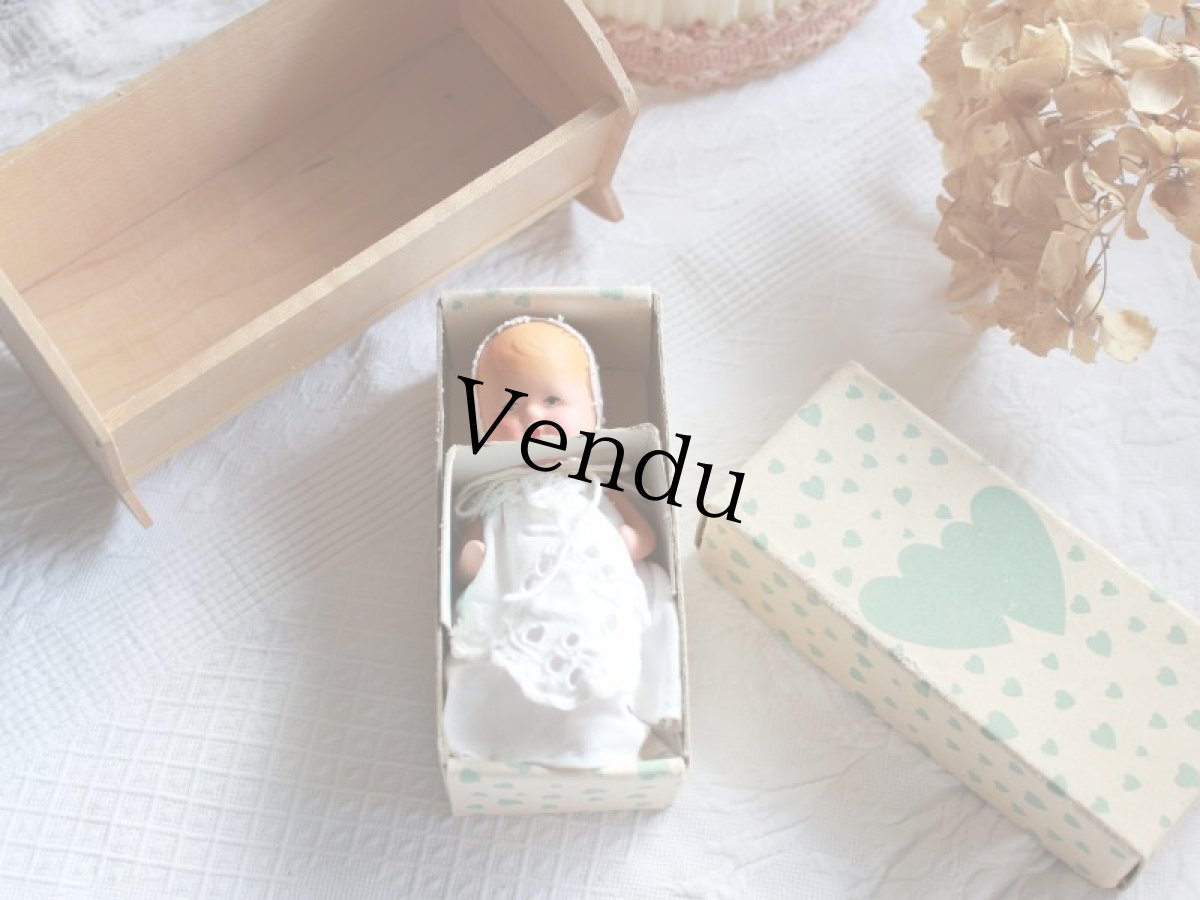 画像6: Nancy Ann Storybook Baby K&H Bisque Doll/Wood Cradle/Original Box/RARE Pamphlet /E (6)