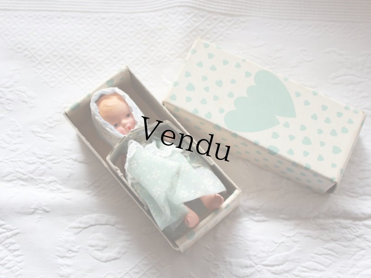 画像8: Nancy Ann Storybook Baby K&H Bisque Doll/Wood Cradle/Original Box/RARE Pamphlet /C (8)