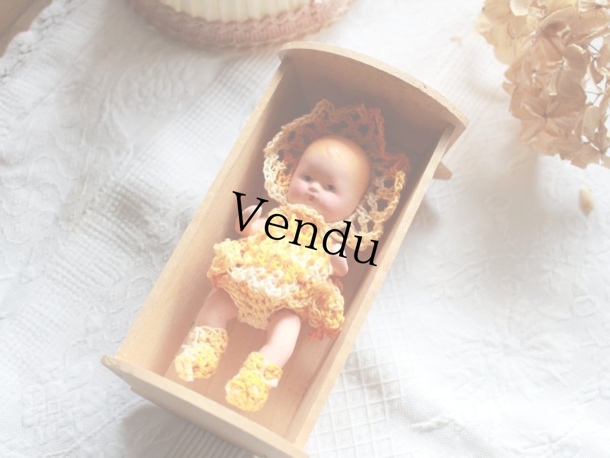 画像5: Tさま専用カート//Nancy Ann Storybook Baby K&H Bisque Doll/Wood Cradle/Original Box/ 【オークション出品】 (5)