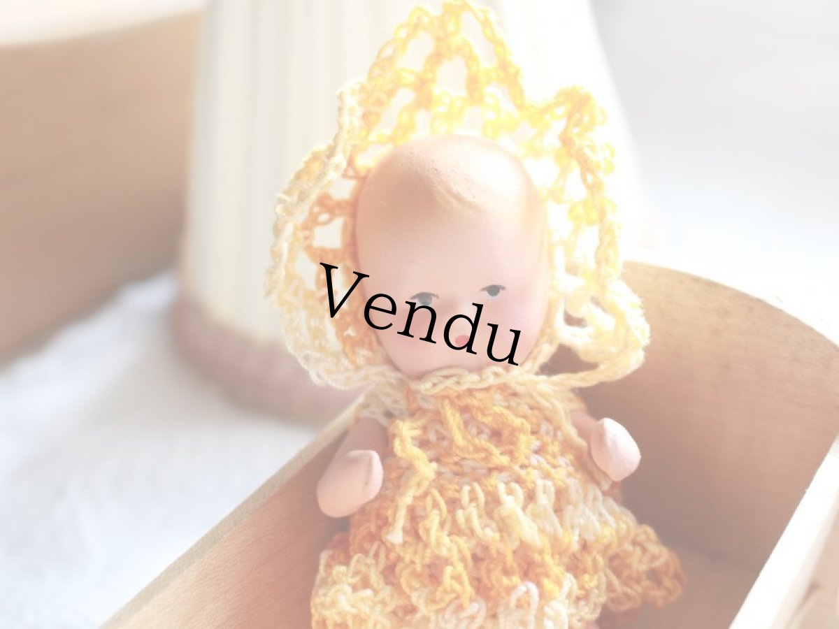 画像2: Tさま専用カート//Nancy Ann Storybook Baby K&H Bisque Doll/Wood Cradle/Original Box/ 【オークション出品】 (2)