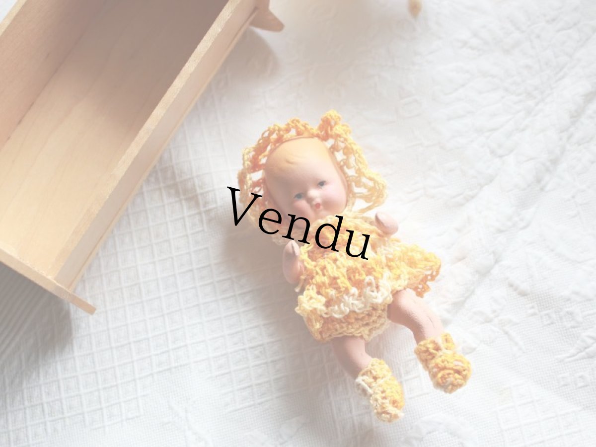 画像3: Tさま専用カート//Nancy Ann Storybook Baby K&H Bisque Doll/Wood Cradle/Original Box/ 【オークション出品】 (3)